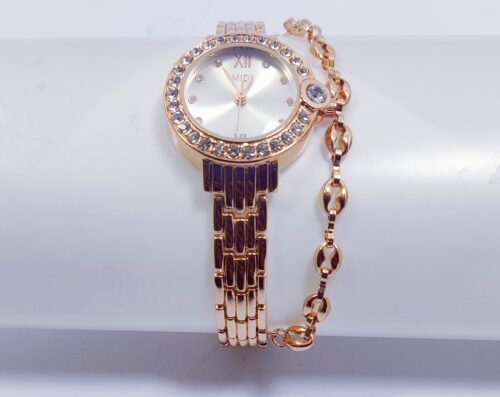 Watch Set for Girls Sparkle Charm Rose Gold - Image 6