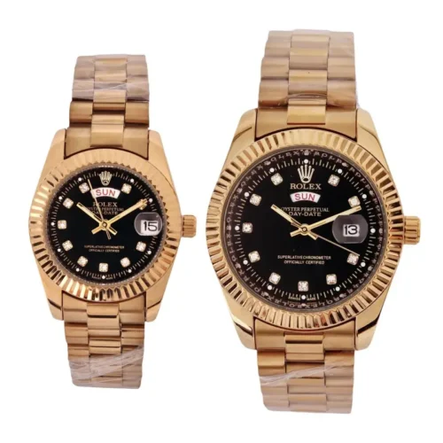 Royal Black Elegance Couple Watch - Image 2