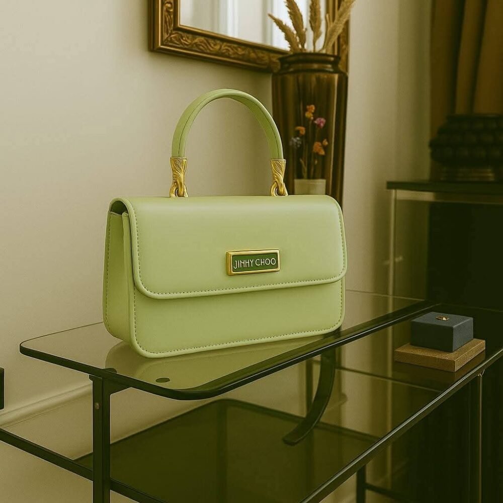 Elegant Pastel Green Top-Handle Handbag